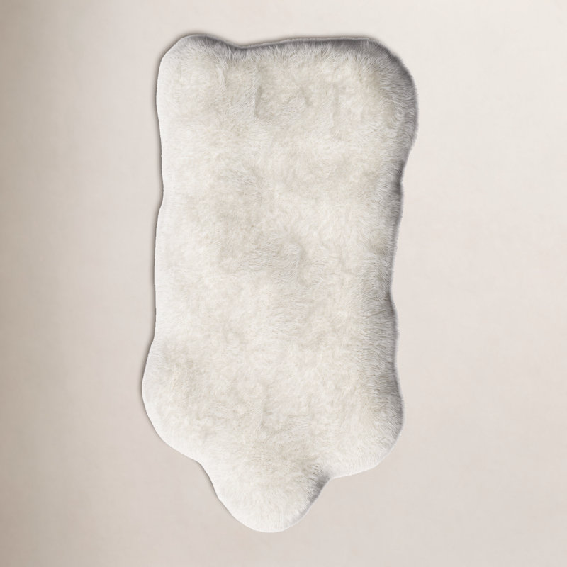 Lalo Sheepskin Area Rug, Cream