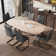 Ensemble de table de salle à manger avec 6 ou 8 chaises de luxe en similicuir