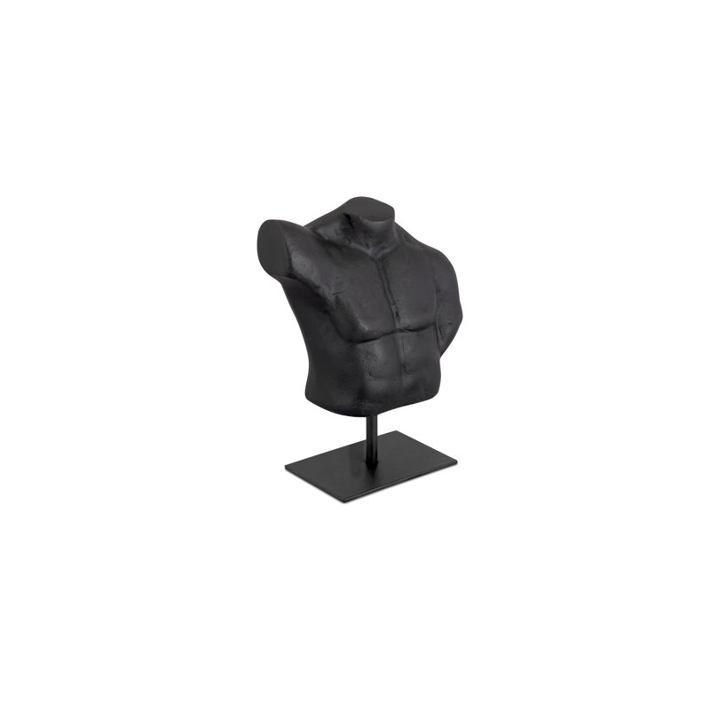 Victor Cast Alumiinum Sculpture Aged Black, Black