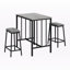 Ensemble de salle à manger 3 pièces à hauteur de comptoir Simi, 1 table, 2 tabourets-101191012