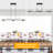 5 - Light Glass Linear Kitchen Island Pendant Light