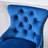 360 Swivel Button Velvet , Foam Inner, Solid Wooden Legs, Trim, 2  Blue  For Comfortable Dining Blue With 360-Degree Swivel, Padding, Area-823860930