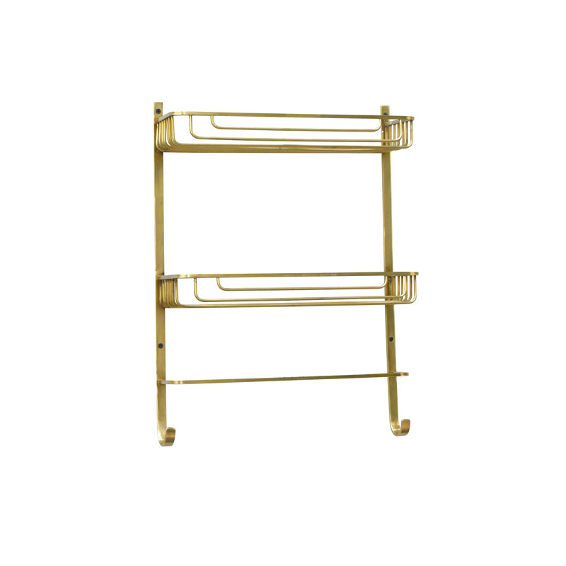 Rudnick 2 Piece Metal Tiered Shelf with Towel Bar
