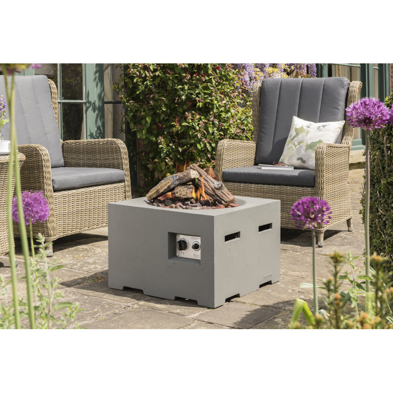 Monica Propane Gas Fire Pit, Grey