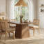 Square Wood Top Dining Table with Wood Base