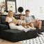 Canapé Bonfort 2 pièces sans assemblage requis, canapé modulaire sans nuage en forme de L pour salon, cinéma maison-1352221460