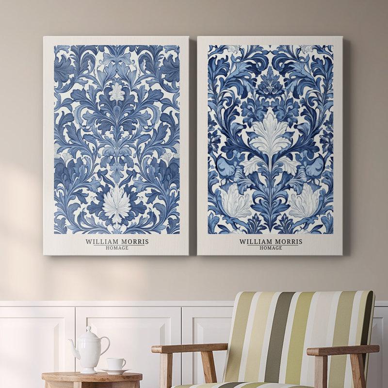 Toile tendue avec châssis de la meilleure qualité de la collection Dxxxi de la série Wm-morris - Prêt à accrocher