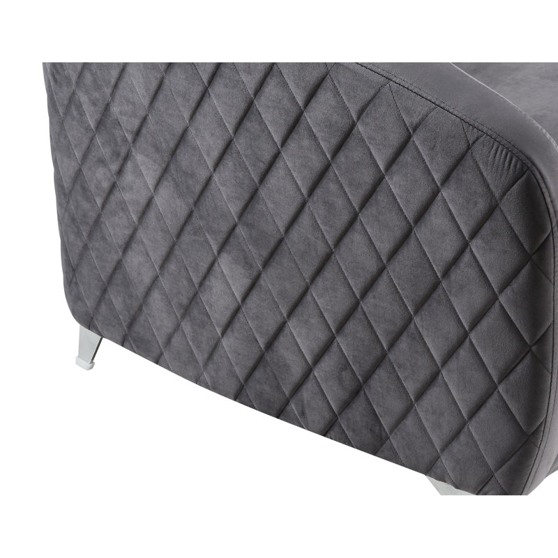 Fauteuil d'appoint gris Hauteur du colis et pieds à ressorts ensachés d'une largeur de 36,5 po