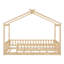 Cadre de lit en bois avec clôture, pour enfants, adolescents, naturel-1237245919
