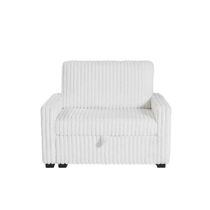 Canapé rembourré Living Room avec surface en tissu / canapé Chesterfield en tissu capitonné, grand - blanc