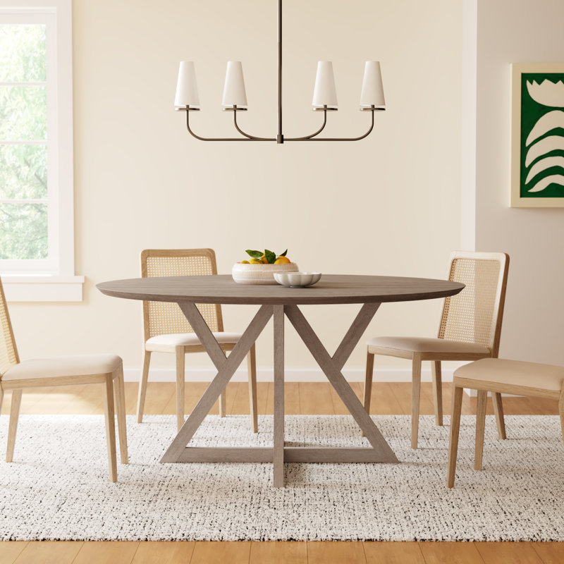 Nuria 60" Light Brown Wood Dining Table