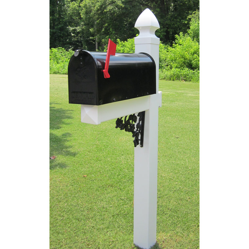 Post Mounted Mailbox with Newspaper Compartment