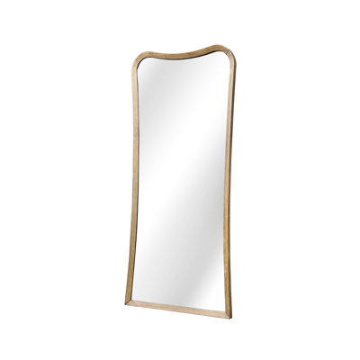 Full Floor Mirror With Warm Natural Finish And Eucalyptus Wood Frame, Versatile Placement For Dressing Areas, 36 In Depth, 2.28 Width, 78 Height Frame