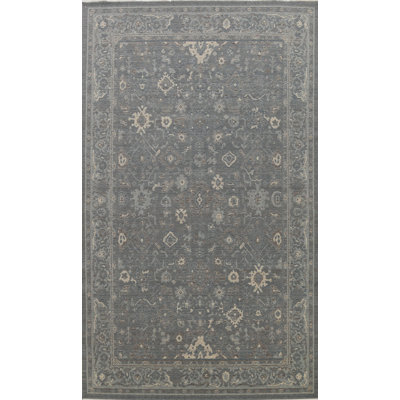 Tapis oriental en laine gris