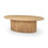 Terra 48L X 28W X 15H Light Brown Wood Oval Fluted Coffee Table