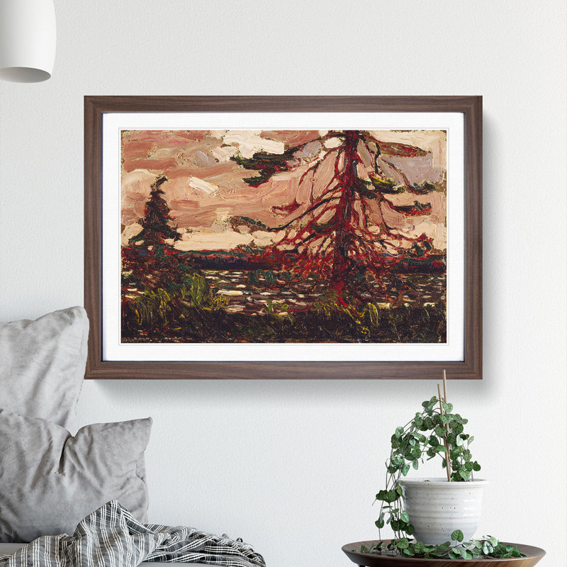 Ragged Pine by Tom Thomson - Framed Print, 27cm H x 36cm W x 2cm D, Walnut Framed