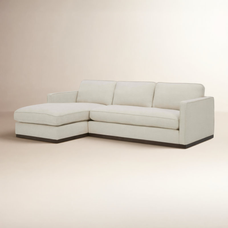 Bobbi Upholstered L-Shaped Sectional, Effie Linen Performance Weave, Left Hand Facing