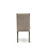5 Piece Mid Century Modern Dining Set Contains a Modern Dining Table and 4 Dark Khaki Linen Fabric Dining Chairs with High Back - Distressed Jacobean Finish-1704921699