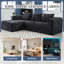 Modular Sectional Sofa 250*158*60 cm Chenille 2 Piece Khaki - Modular Design, L-Shaped Design, Oversized Deep Seating-2126650506