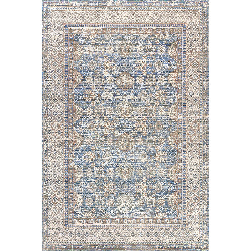Stirling English Country Argyle Indigo Blue Rug, Rectangle 3' x 5'
