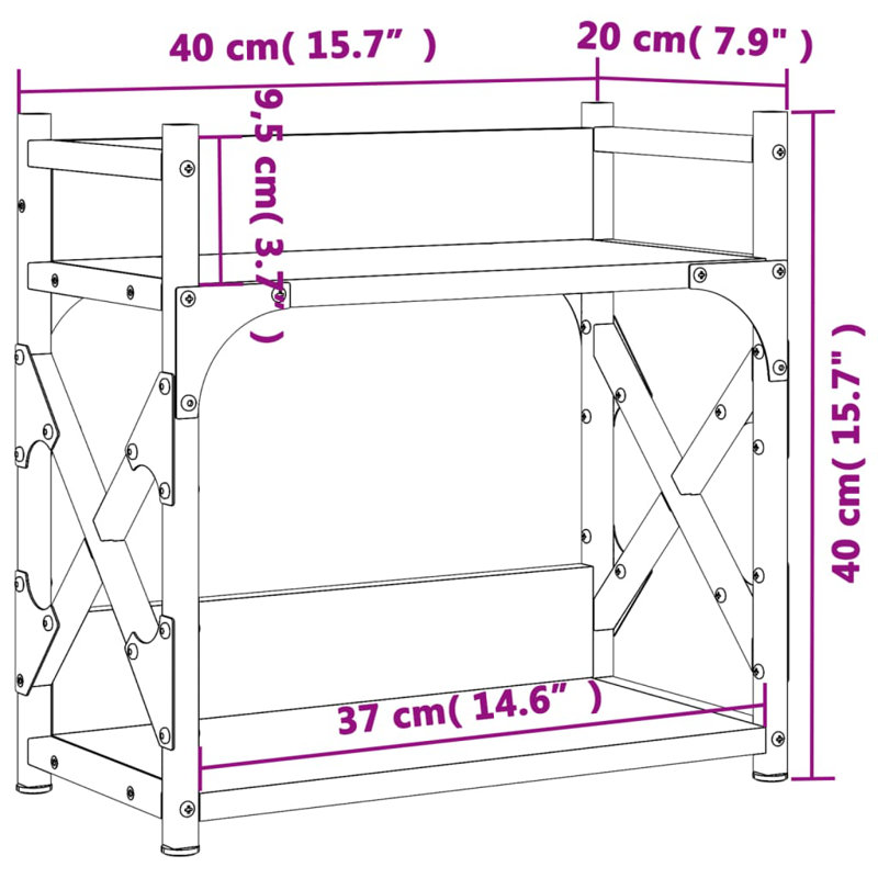 Canion Monitor Stand, Brown Oak