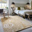 Sanderson Hand Tufted Wool Floral Area Rug in Ochre/White-63003440