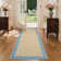 Floral Bordered Machine Washable Rug with Non-Slip Backing Non-Shedding Foldable Soft Low Pile Indoor Carpet
