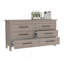 Commode double 6 tiroirs Wezz, chambre, gris clair-471606796