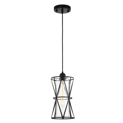 Luminaire suspendu cylindrique à 1 lumière DEL L Letham