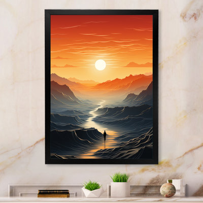 «Solutitude Desert Walk At Sunset» - art mural désert
