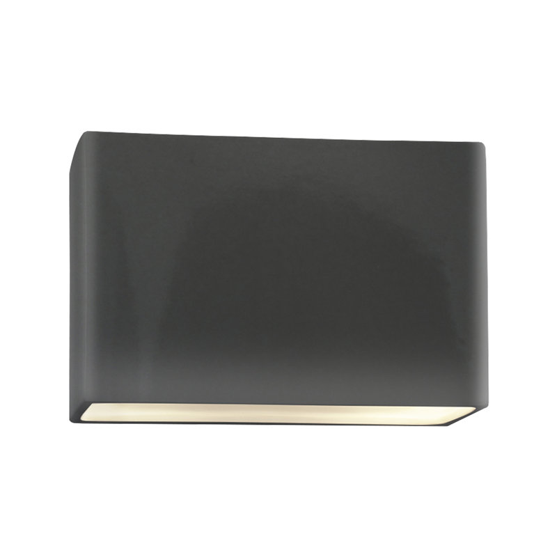 Plafonnier encastré d'extérieur à DEL à 2 ampoules H 10 po Charlottee, Non, Gris brillant, 10" H x 16.5" W x 4