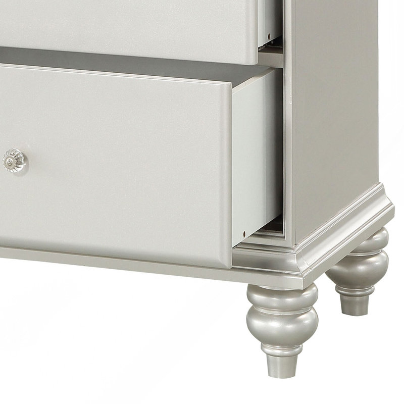 Table de chevet 2 tiroirs Platinum