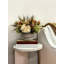 Hydrangea, Pampas and Wheat Fall Arrangement in Stone Pot