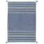 Azizi Striped Hand Woven Cotton Blue Rug-564028593
