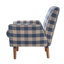 Fauteuil d'appoint rembourré Harvest avec accoudoirs et pieds en bois d'hévéa pour salon