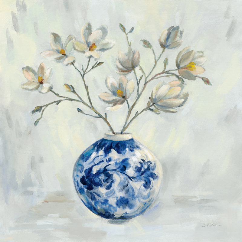 Chinoiserie et branches neutres, H 36 po x l 36 po