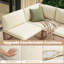 Ensemble de conversation 7 pièces pour canapé modulaire d'extérieur en osier Boho