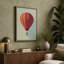 Hot Air Balloon Rising Geometric - Wrapped Canvas-1136562017-1136562027