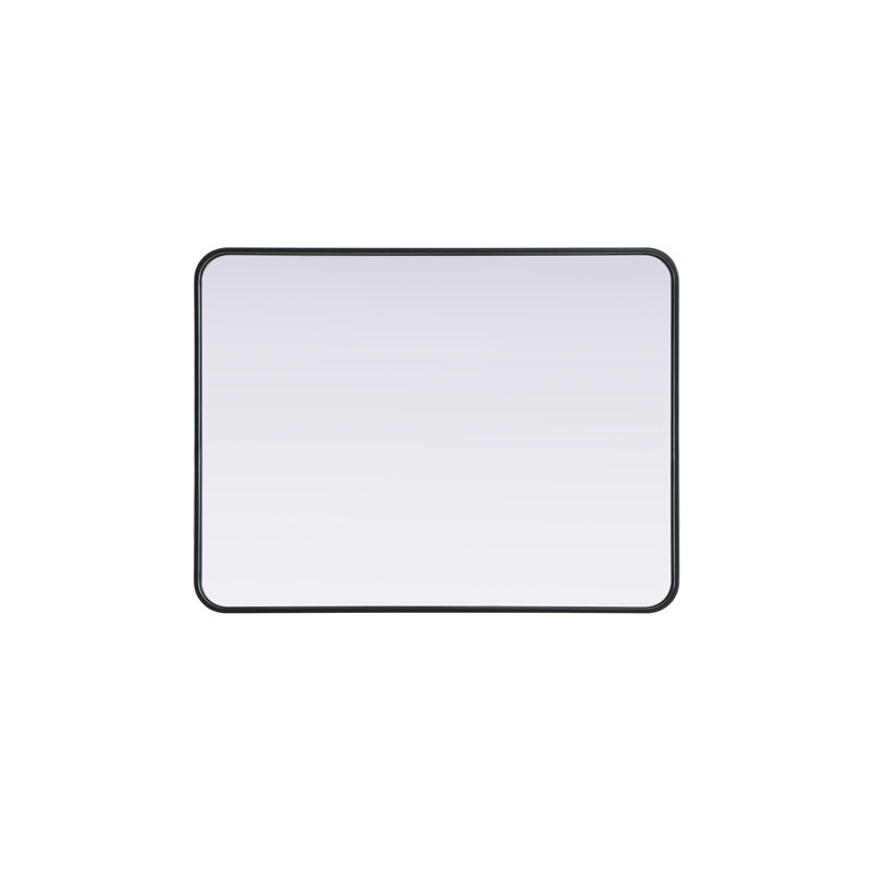 Erath Contour Metal Mirror, 32" x 24", Black