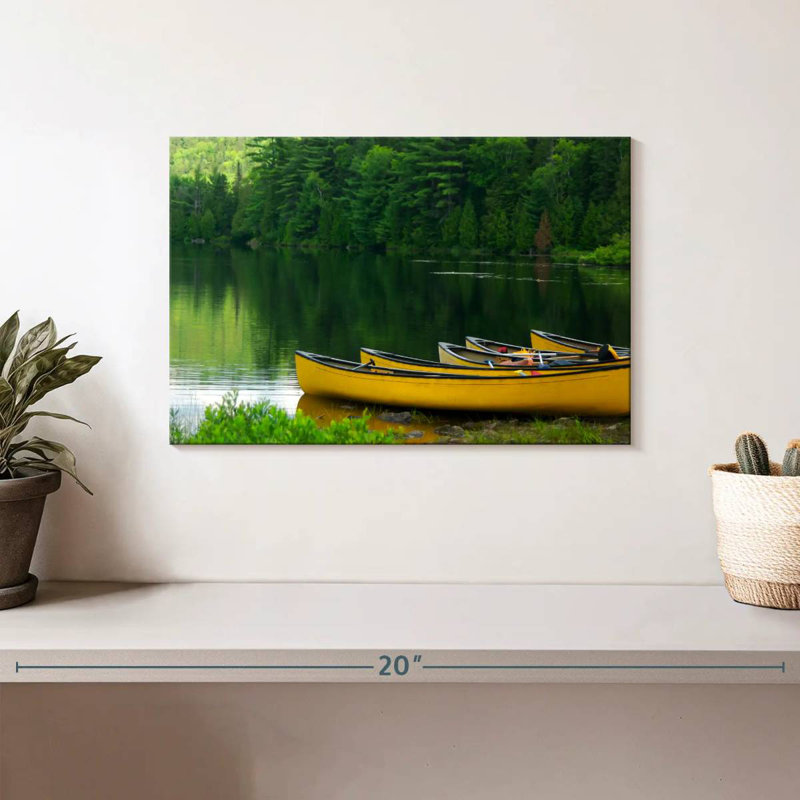 Canots de Senne, lac jaune, H 8 po x l 12 po