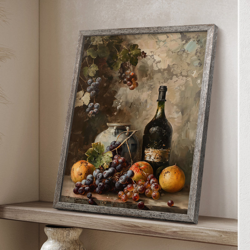 Reproduction encadrée FLORAL Series DCCXIV - bois massif, H 11 po x l 9 po