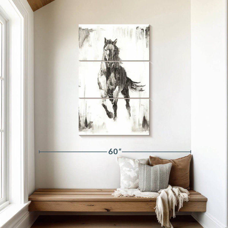 Brampt Rustic Black Stallion II, 45" H x 28" W