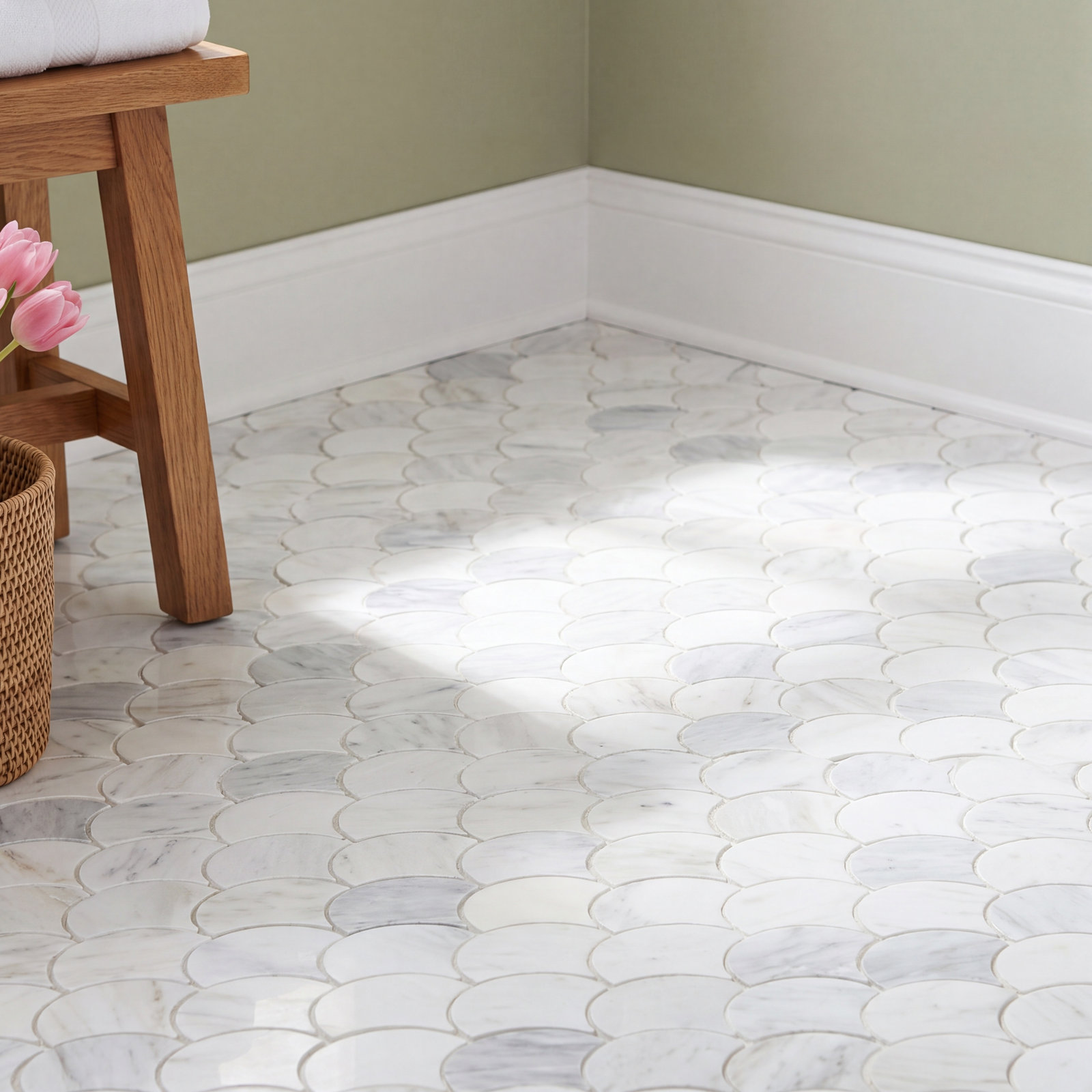 12" x 12" Marble Mosaic Tile