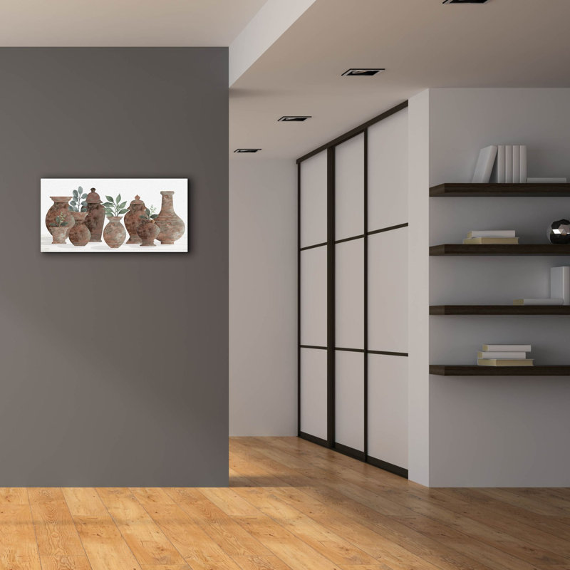  «Clay Pots Still Life» par Cindy Jacobs, art mural sur toile, 40 po x 20 po