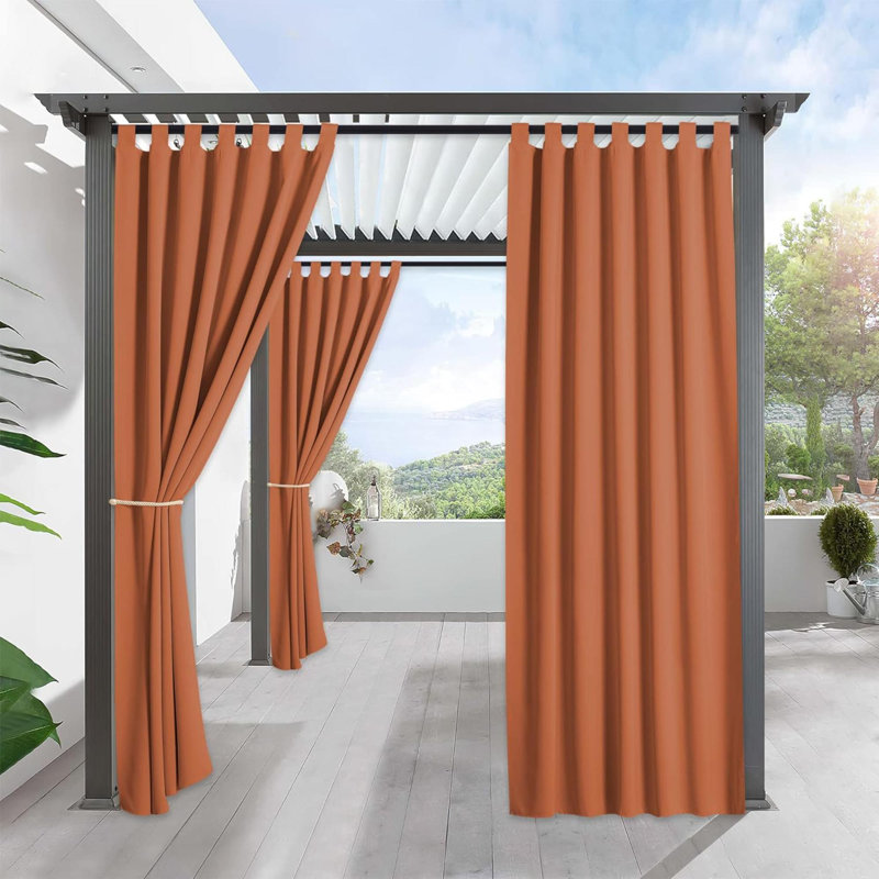 Rideaux d'extérieur pour porche imperméables et isolants pour la pergola, Gris foncé