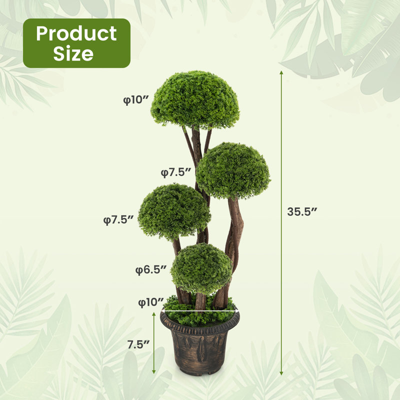 Cèdre artificiel 35,5 "en pot
