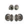 Georgetown Rosette Complete Entry Set with Single Cylinder Deadbolt and Grande Victorian Knob