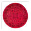 Tapis rond rose en laine 6 pi 1 po x 6 pi 1 po Huckstep