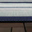 Filey Striped Flatweave Navy Blue/Ivory Indoor/Outdoor Area Rug-483934092