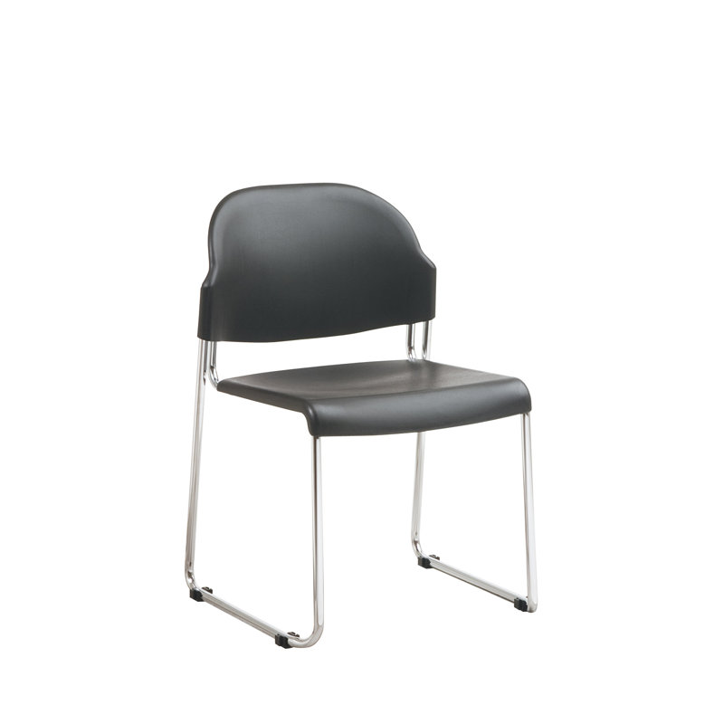 Chaise empilable sans accoudoirs, Noir
